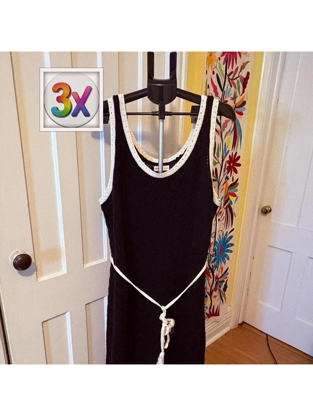 Nine West Women's Black knit maxi Dress